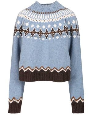 Alanui Sweet Winter Knitwear Light Blue