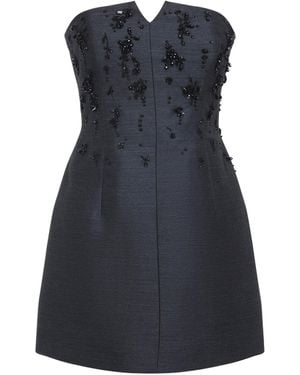 Alberta Ferretti Mini Dresses Gray - Blue