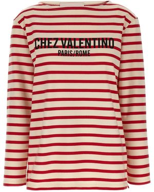 Valentino Garavani Chez T Shirt Rosso-Donna