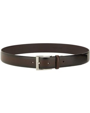 BOSS Leather Belt-Uomo - Marrone
