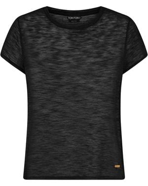 Tom Ford Round Neck T-Shirt - Black
