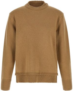 Maison Margiela Patch Sweater Sweaters And Cardigans - Brown