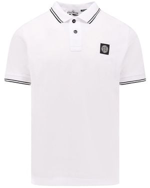 Stone Island Organic Cotton Polo Shirt - White