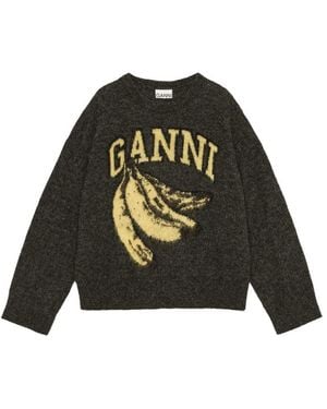 Ganni Fabric Sweatshirts - Green