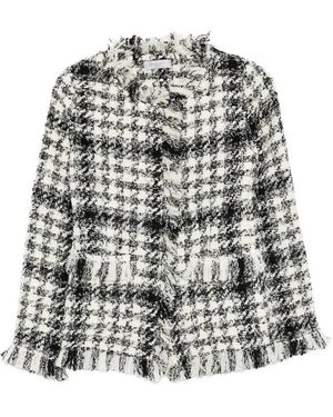 Charlott White Black Jackets - Grey