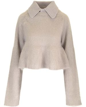 Loewe Mohair Sweater Knitwear - Natural