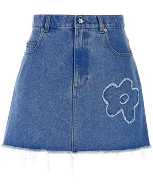 Marni Patch Skirt Gonne Celeste-Donna - Blu