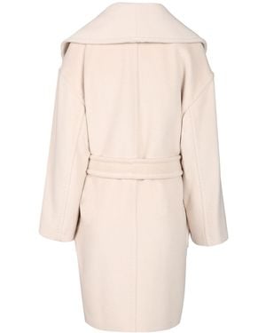 Max Mara Alpaca And Virgin Wool Coat Coats White - Natural