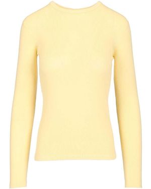 Lisa Yang Vivian Long Sleeved T-Shirt Knitwear Giallo-Donna