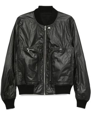 Rick Owens Bomber Con Zip-Uomo - Nero