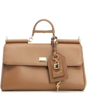 Dolce & Gabbana My Sicily Handbag Handbags Brown - Natural