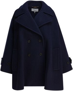 Chloé Coats Blu-Donna