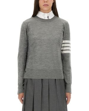 Thom Browne "4 Bar" Pullover-Donna - Grigio
