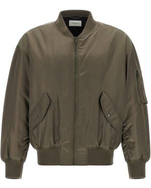 Saint Laurent Serge Bomber Jacket Puffer Jackets Green