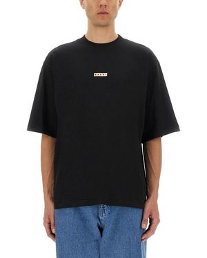 Marni Logo Patch T-Shirt - Black