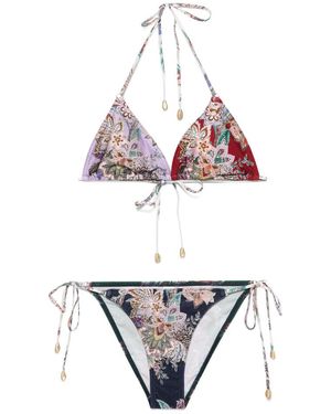 Zimmermann Beachwear Verde Rosso-Donna - Multicolore
