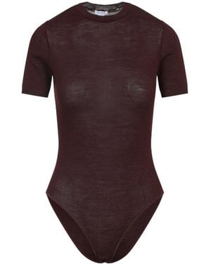 Alaïa Bordeaux Wool And Silk Body-Donna - Viola