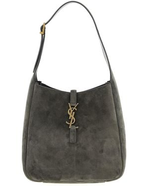 Saint Laurent Le 5 À 7 Shoulder Bags Gray - Black
