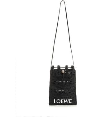 Loewe Drawstring Pouch Crossbody Bags - Black