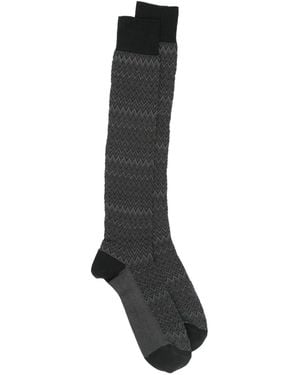 Missoni Zigzag Knee-High Socks - Black
