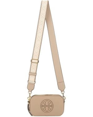 Tory Burch Mini "Miller" Shoulder Bag - Natural