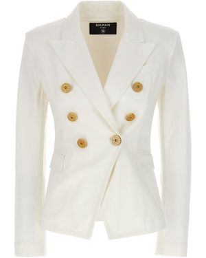 Balmain double breasted blazer sale deals