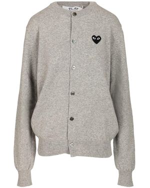COMME DES GARÇONS PLAY Wool Cardigan Knitwear - Gray