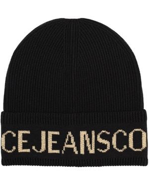 Versace Jeans Couture Wool And Acrylic Beanie - Black
