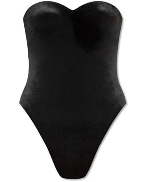Balenciaga Corset Strapless Swimsuit - Black