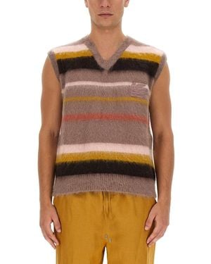 Etro Vest With Stripe Pattern - Brown
