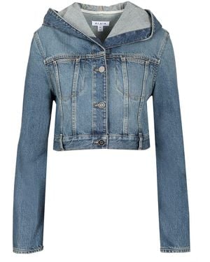 Alaïa Hooded Denim Jacket Jackets - Blue