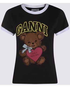 Ganni T-shirts And Polos Phantom - Black