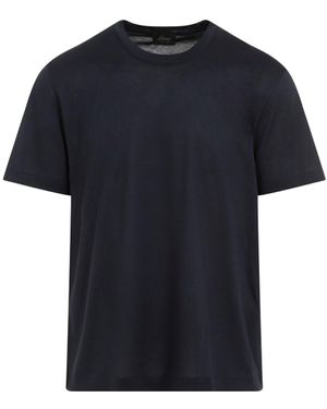 Brioni Katai Silk T-Shirt-Uomo - Blu
