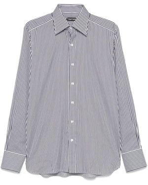 Tom Ford Slim Fit Striped Shirt - Gray