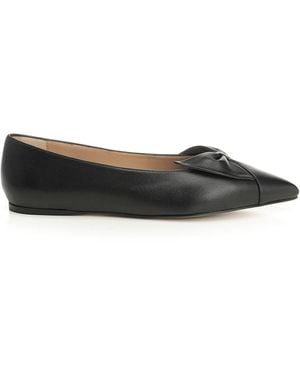 Ferragamo Ballerina With Bow Scarpe Basse - Black