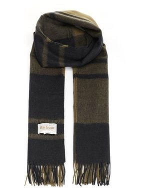 Barbour Maxine Tartan Scarf Scarves And Foulards Green - Black
