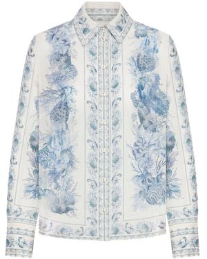Zimmermann Wanderlust Cotton Shirt - Blue