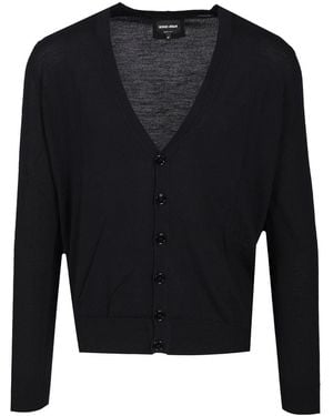 Giorgio Armani Wool Cardigan - Blue