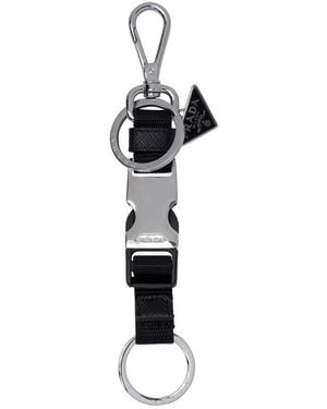 Prada Fabric Keyring - White