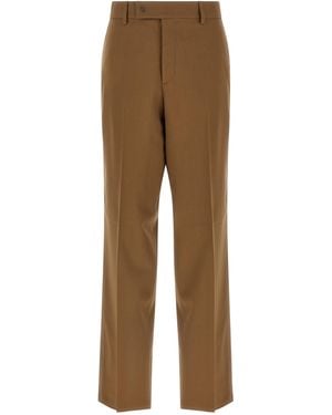 Fendi Gabardine Wool Pants Pants - Natural