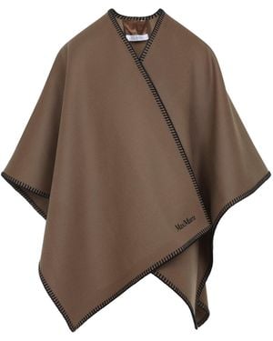 Max Mara Colomba Cape - Brown