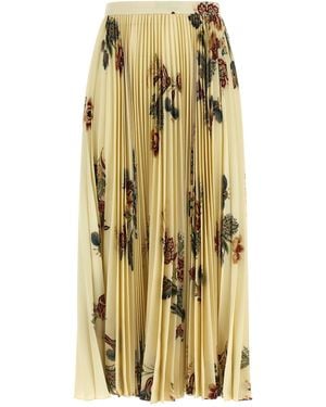 Etro Pleated Midi Skirt Skirts - Metallic