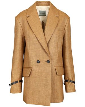 DURAZZI MILANO Double Breasted Tailored Jacket Jackets - Natural