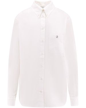 Coperni Boyfriend Popeline Cotton Shirt - White