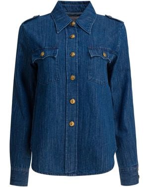Valentino Western Style Shirt Shirts Blue