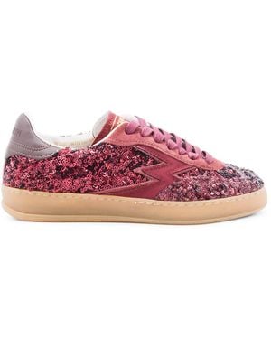 Moaconcept Sneakers Bordeaux Paillettes - Pink