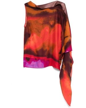 Gianluca Capannolo Top Seta-Donna - Rosso