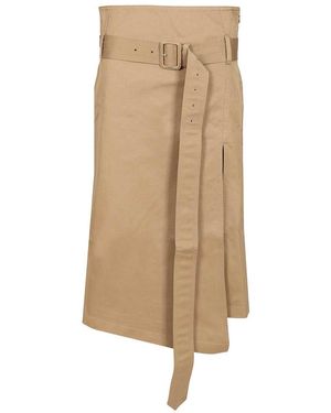 Acne Studios Flared Skirt Skirts Beige - Natural