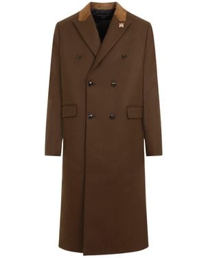 Amiri Double-Breasted Coats - Marrone