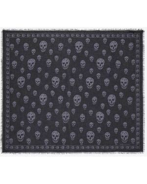 McQueen "Skull" Scarf - Grey
